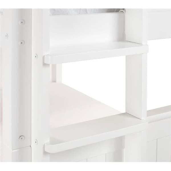 Eco-Flex Furniture C1613L-DR Camaflexi Full Mission Headboard; End Ladder Over Bunk Bed with Drawers - White C1613L_DR - main